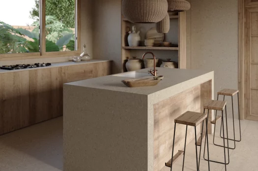 Cuisine style Méditerranéen - Dekton Avorio